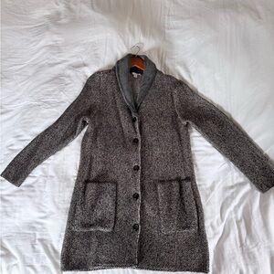 J. Jill Black and White Knit Sweater